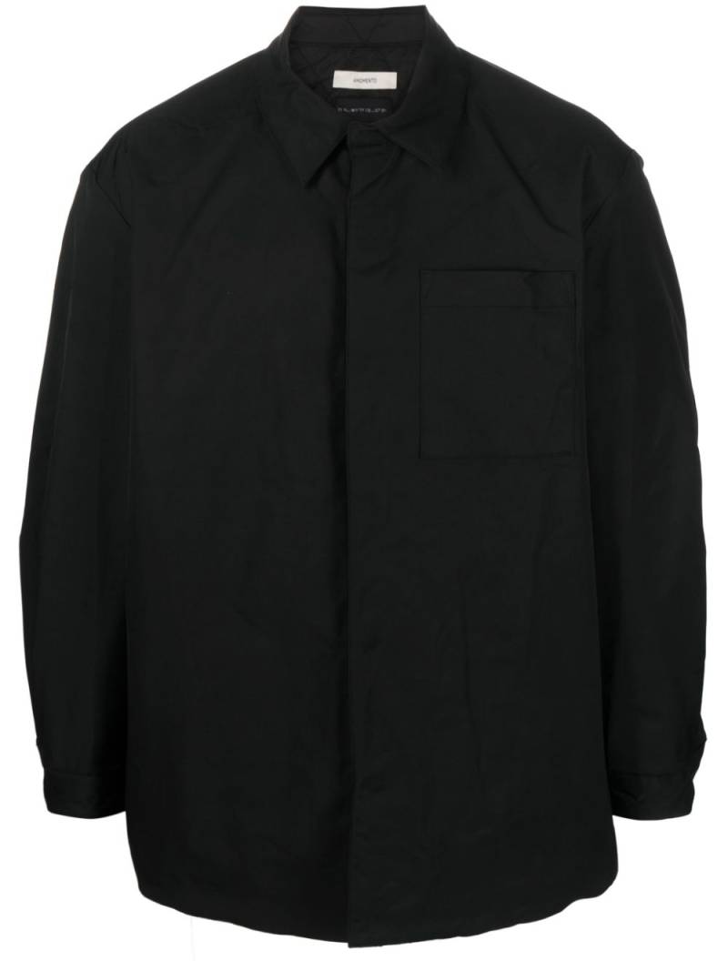 Amomento reversible quilted shirt jacket - Black von Amomento