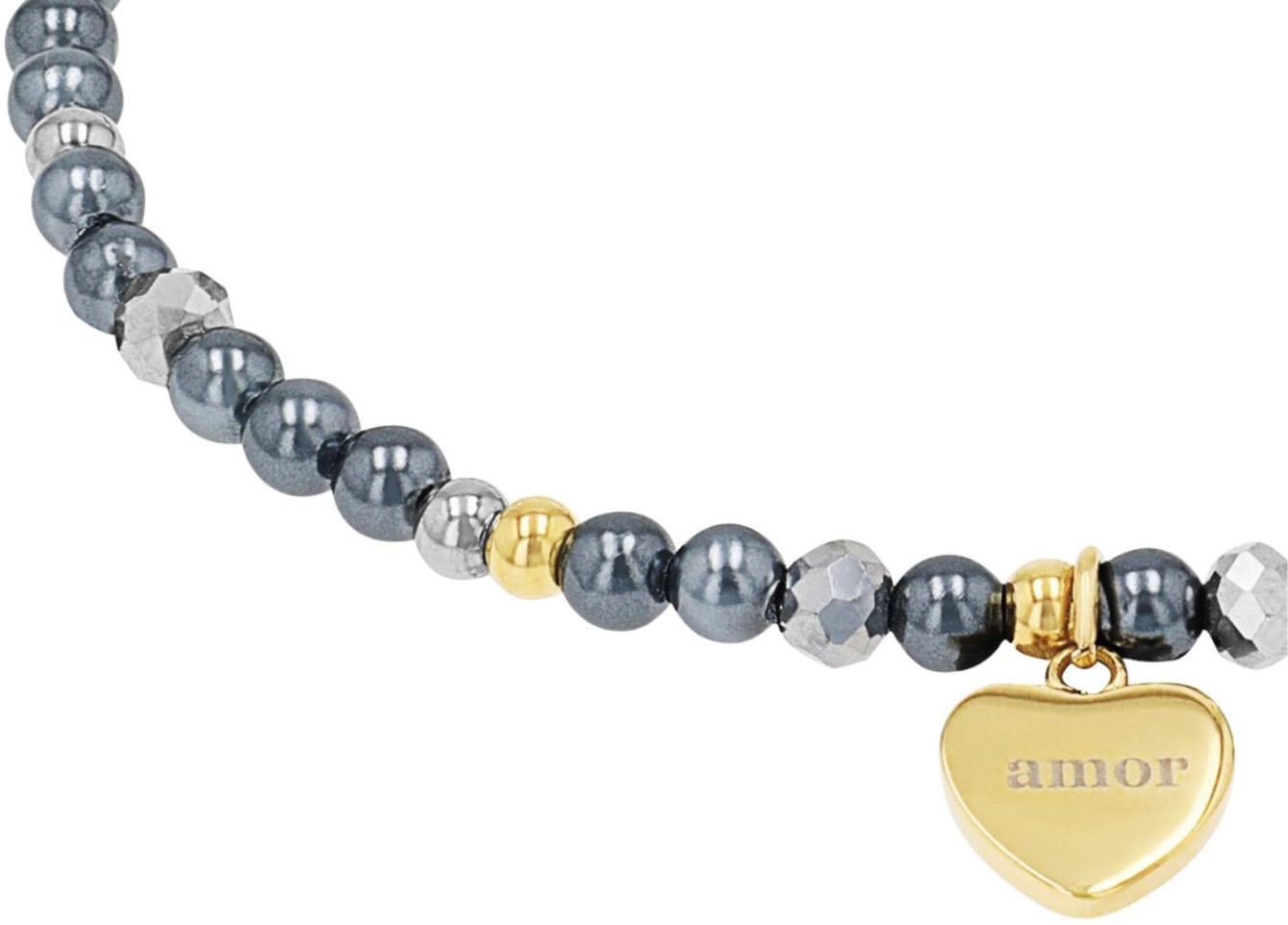Amor Armband »Herz, 2039084«, mit Hämatit - mit Muschelkernperle Amor Armband »Herz, 2039084«, mit Hämatit - mit Muschelkernperle von Amor