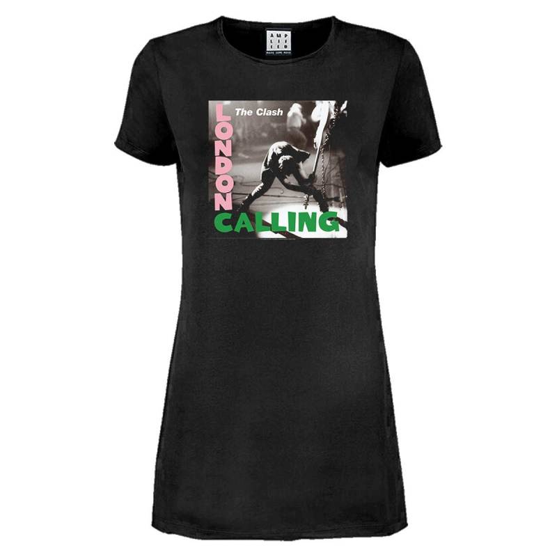 Amplified - London Calling TShirtKleid, für Damen, Charcoal Black, Größe XL von Amplified