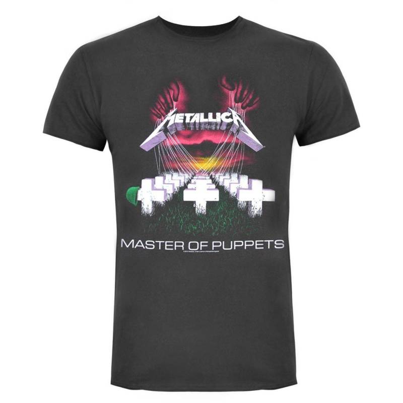 Offizielles Metallica Master Of Puppets Tshirt Herren Charcoal Black S von Amplified