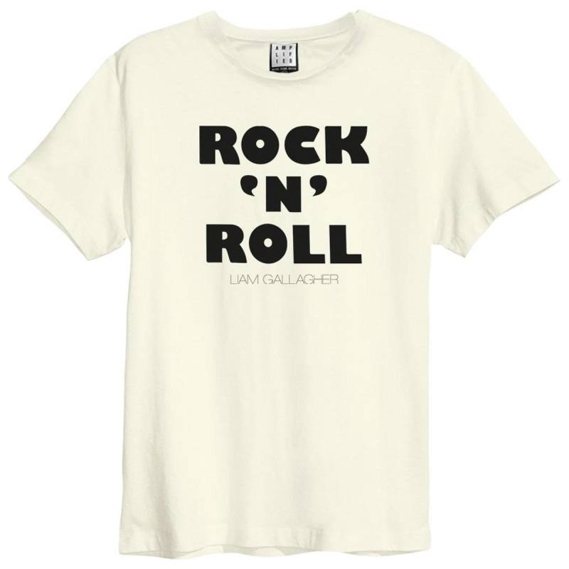 Rock N Roll Tshirt Damen Weiss XS von Amplified