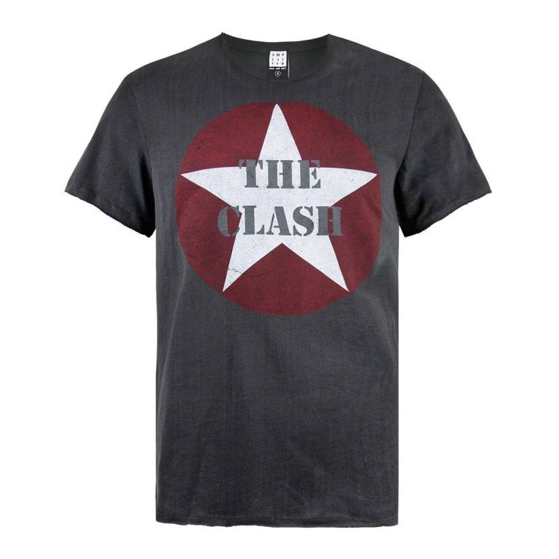 Star Logo Tshirt Herren Charcoal Black XS von Amplified