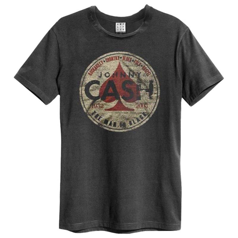 The Man In Black Tshirt Herren Charcoal Black XS von Amplified