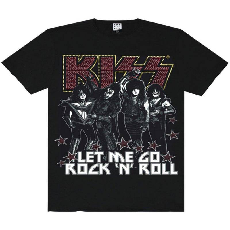 "let Me Go Rock N Roll" Tshirt Herren Schwarz L von Amplified