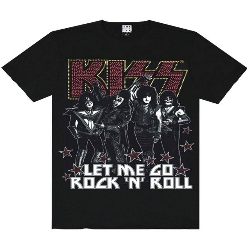 "let Me Go Rock N Roll" Tshirt Herren Schwarz XXL von Amplified