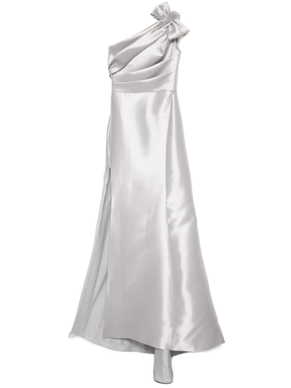 Amsale Mikado draped bodice Gown - Grey von Amsale