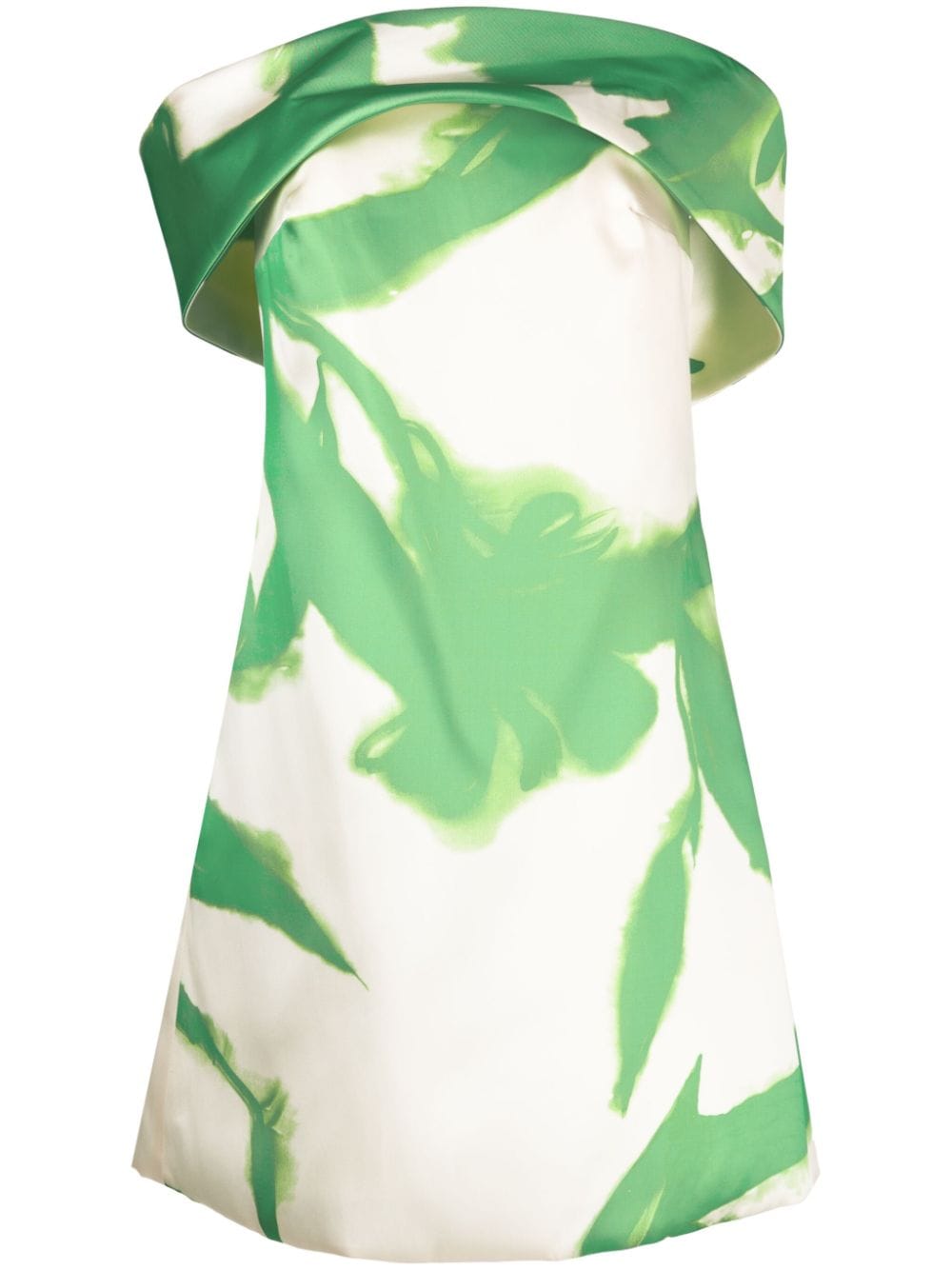 Amsale abstract-print off-shoulder minidress - Green von Amsale