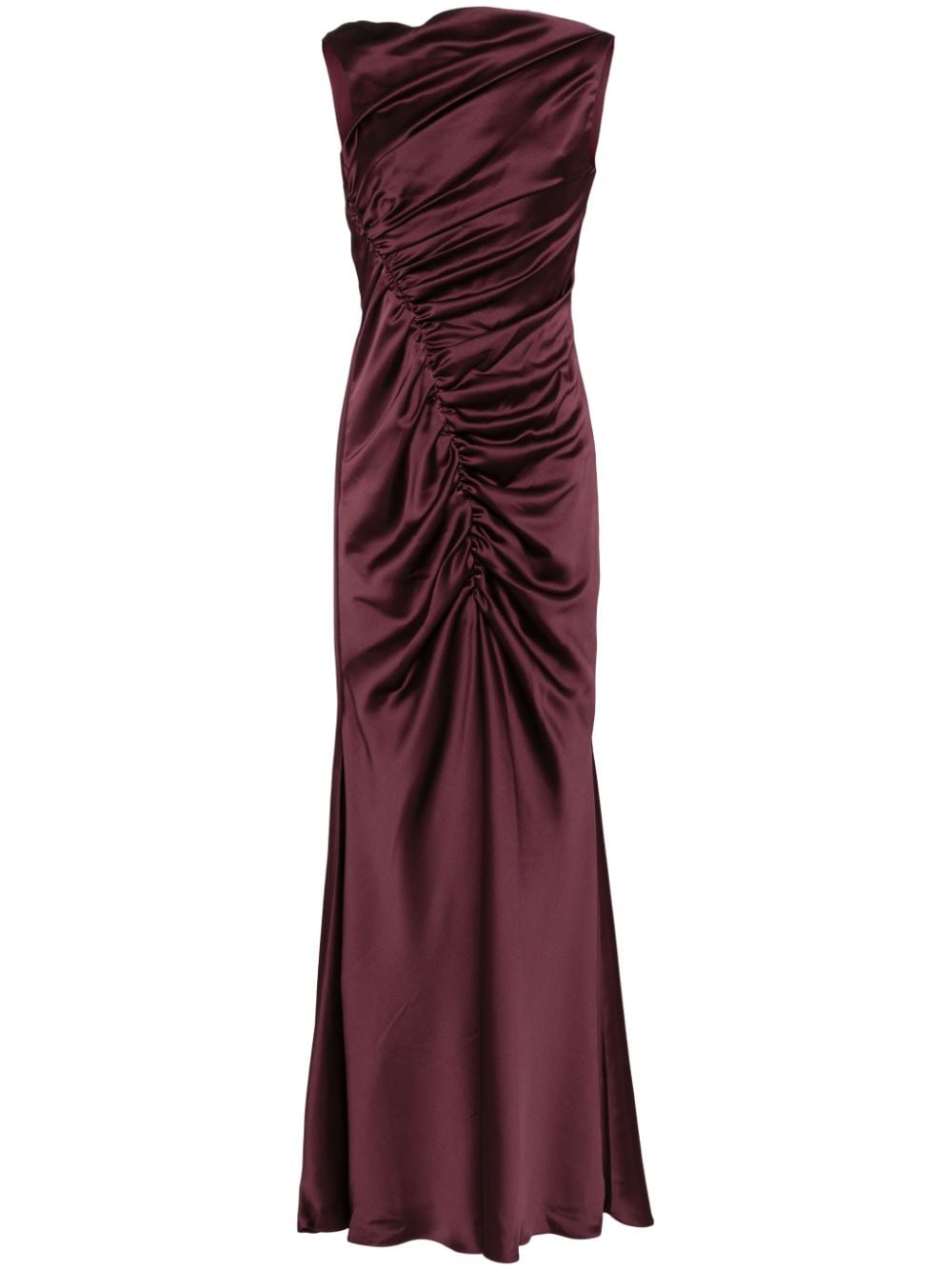 Amsale asymmetric shirred gown von Amsale