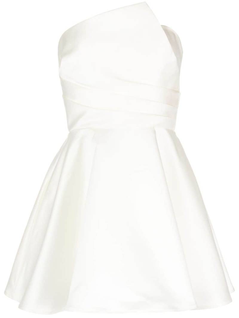 Amsale asymmetrical draped bodice mini dress - White von Amsale