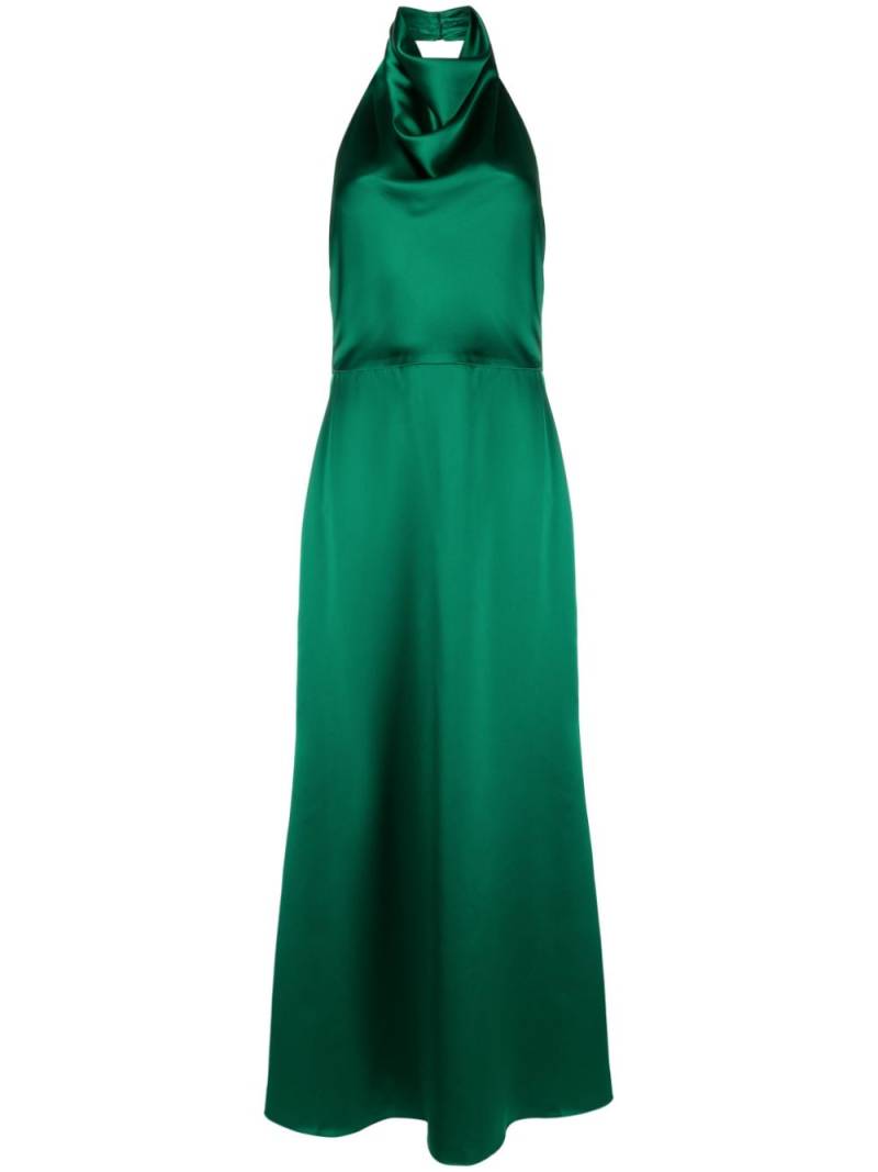 Amsale cowl halterneck satin gown - Green von Amsale