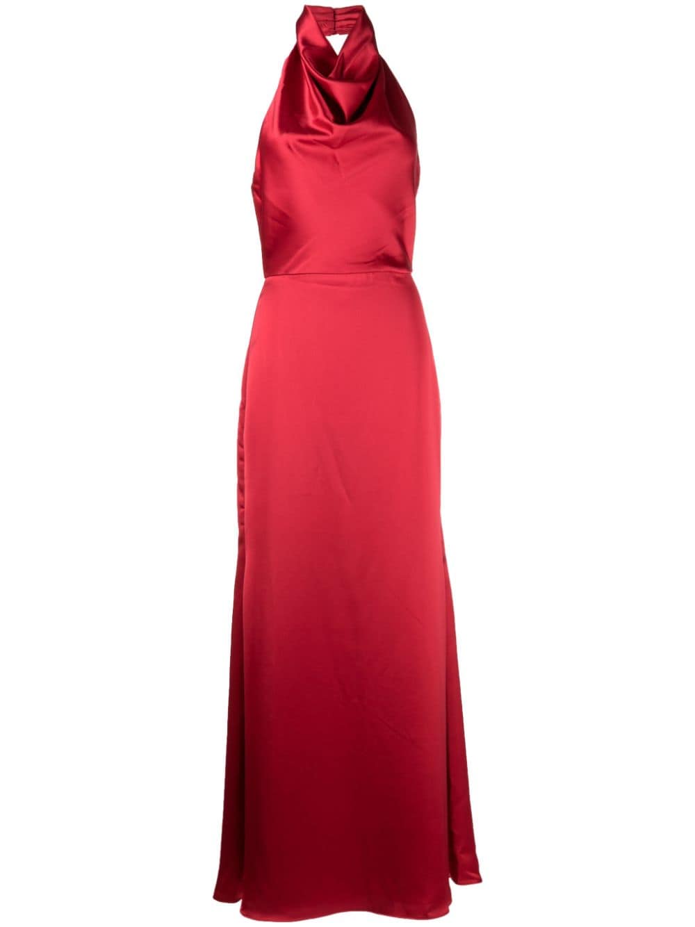 Amsale cowl halterneck satin gown - Red von Amsale