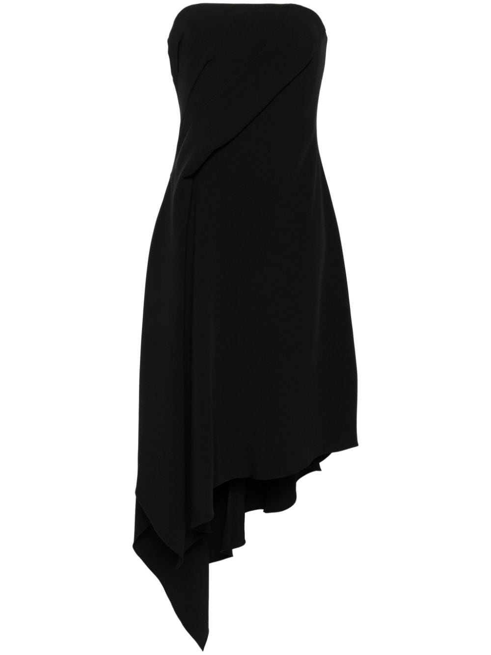 Amsale crepe asymmetric dress - Black von Amsale