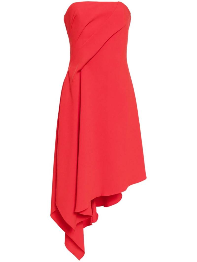 Amsale crepe asymmetric dress - Red von Amsale