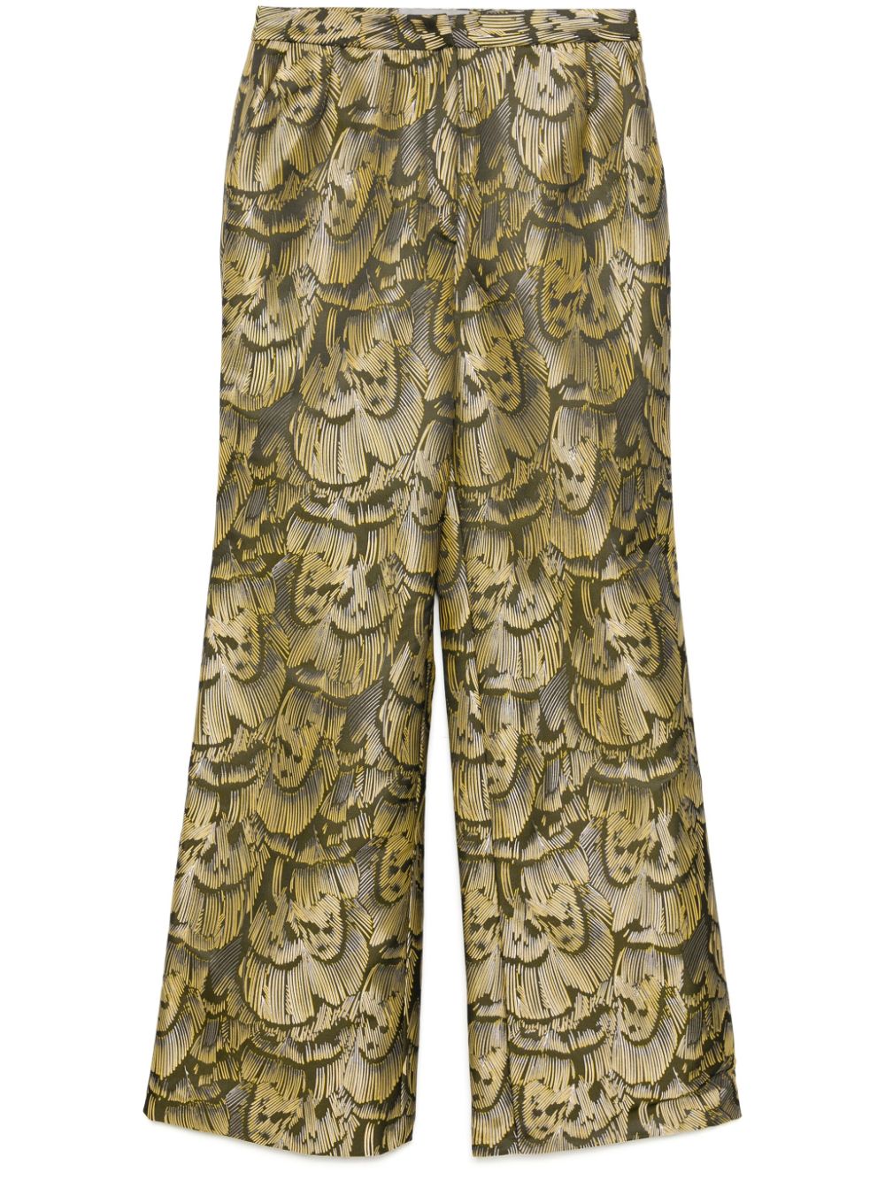 Amsale feather jacquard pants - Yellow von Amsale