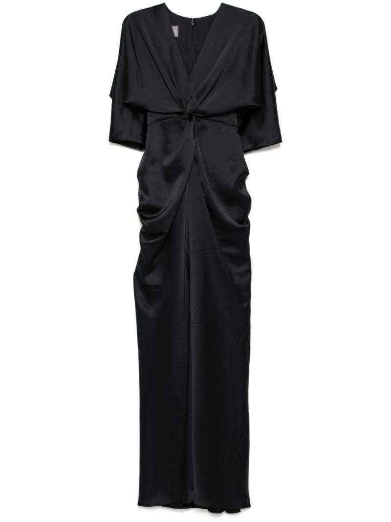 Amsale fluid draped-sleeve dress - Black von Amsale