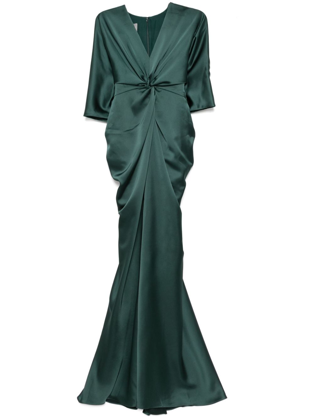 Amsale fluid draped-sleeve dress - Green von Amsale