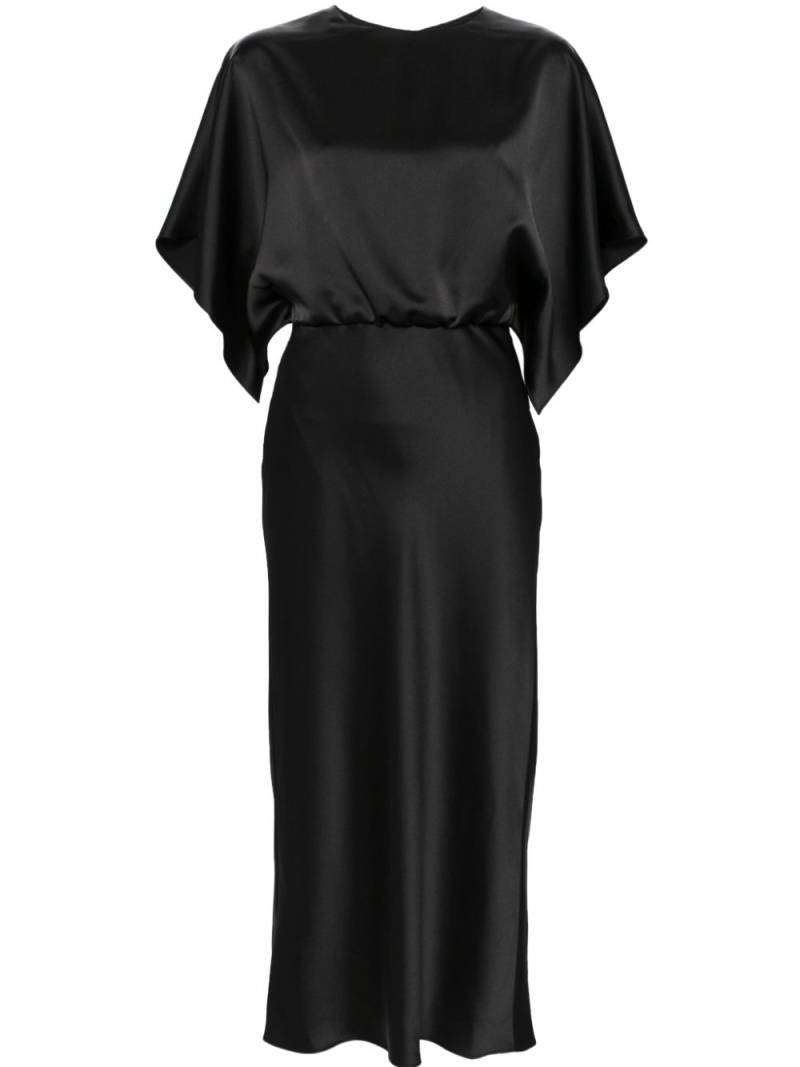 Amsale fluid satin midi dress - Black von Amsale