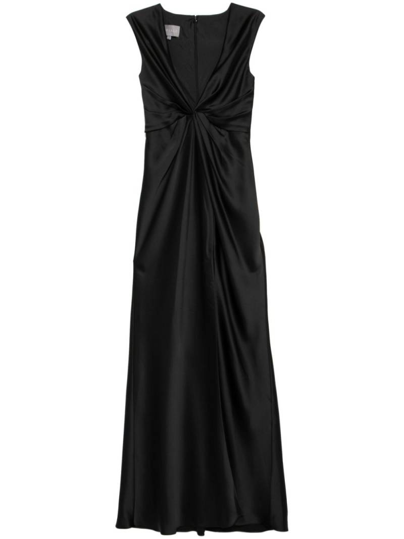 Amsale fluid twisted draped dress - Black von Amsale