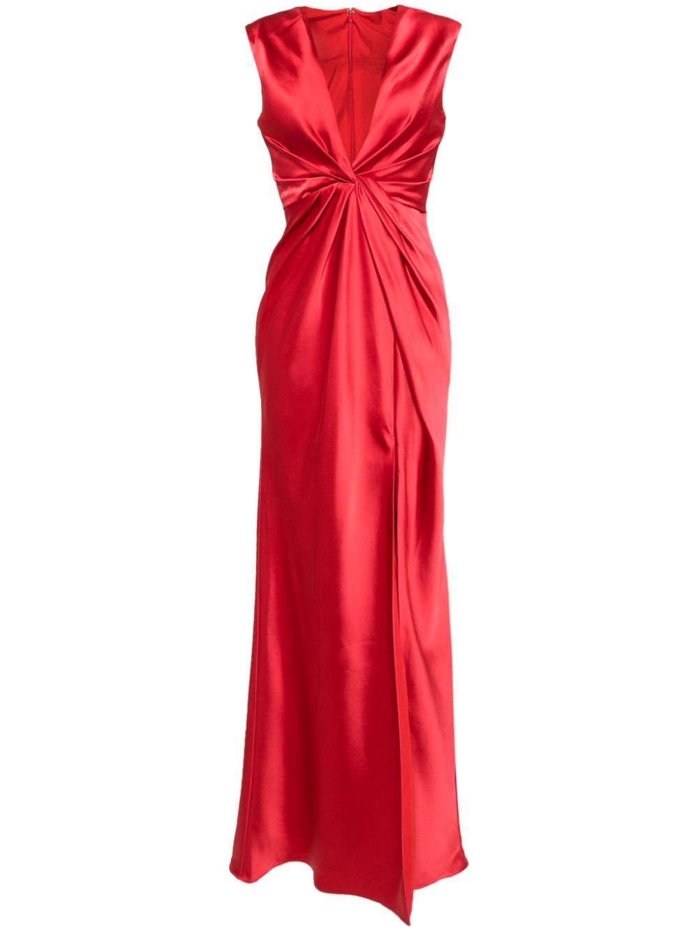 Amsale fluid twisted draped dress - Red von Amsale