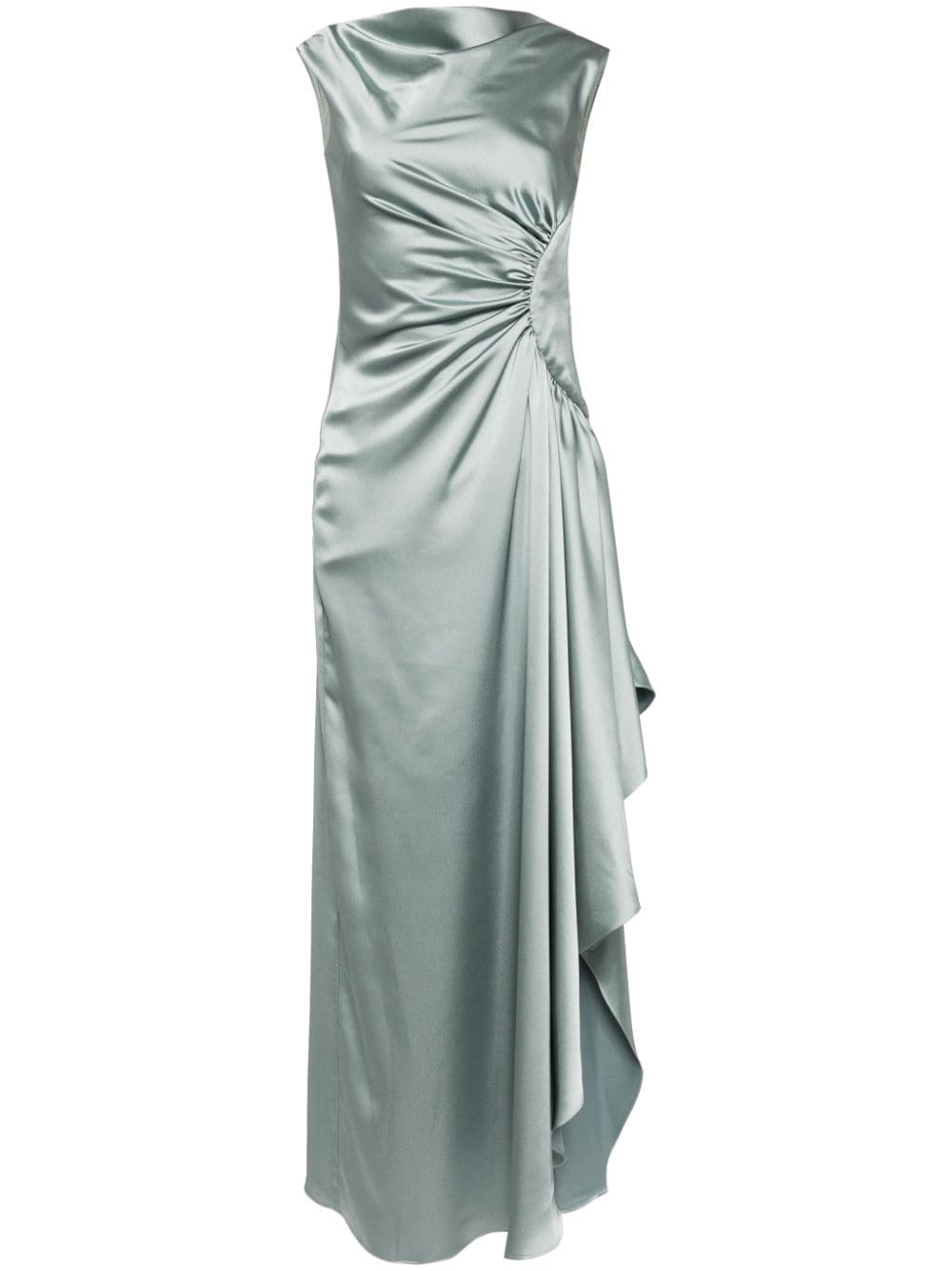 Amsale asymmetric draped satin gown - Green von Amsale