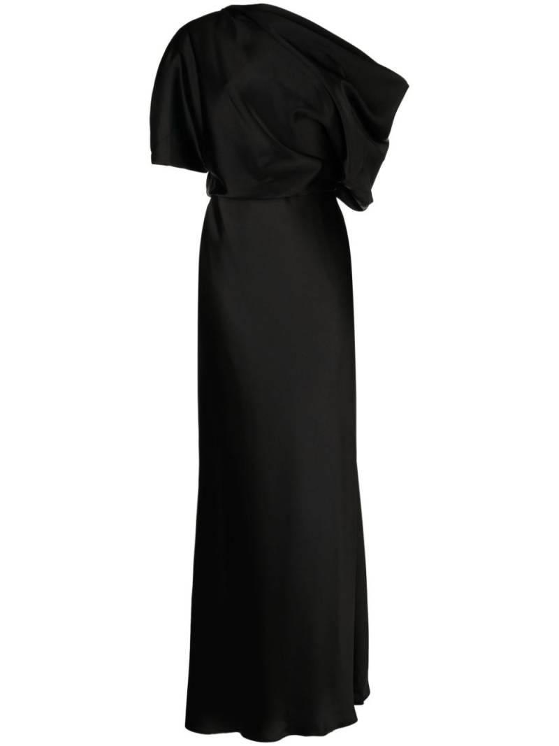 Amsale off-shoulder draped-detail gown - Black von Amsale