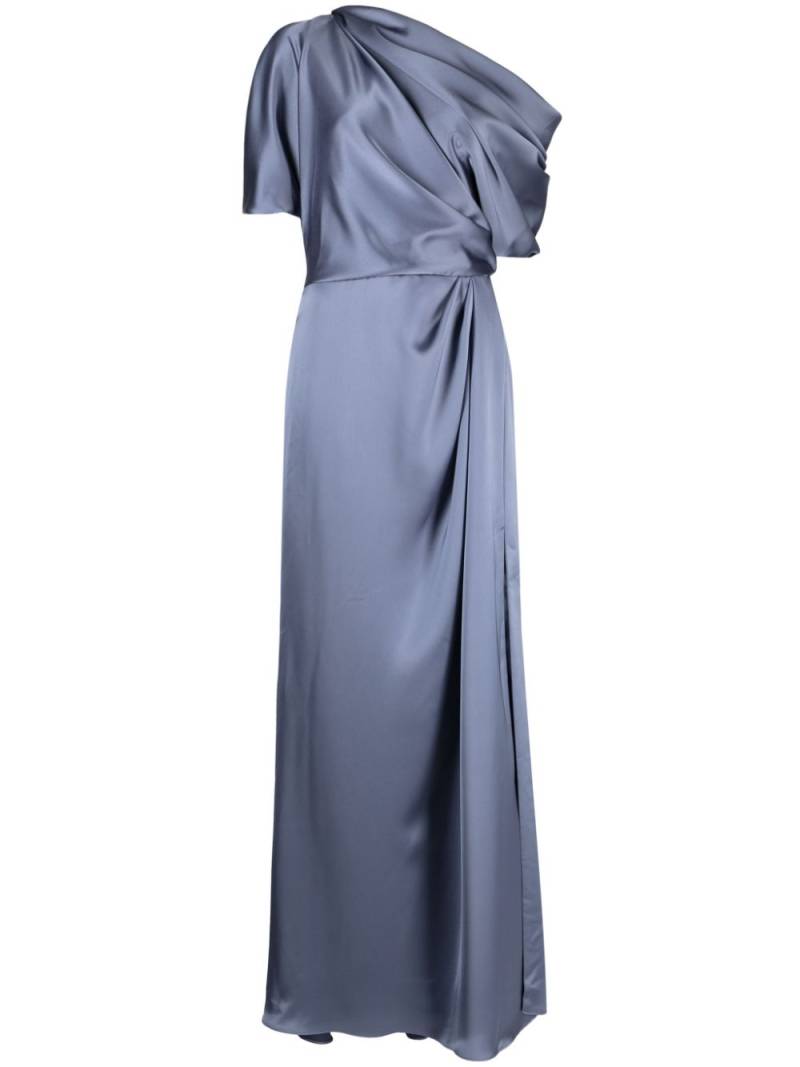 Amsale off-shoulder draped-detail gown - Blue von Amsale