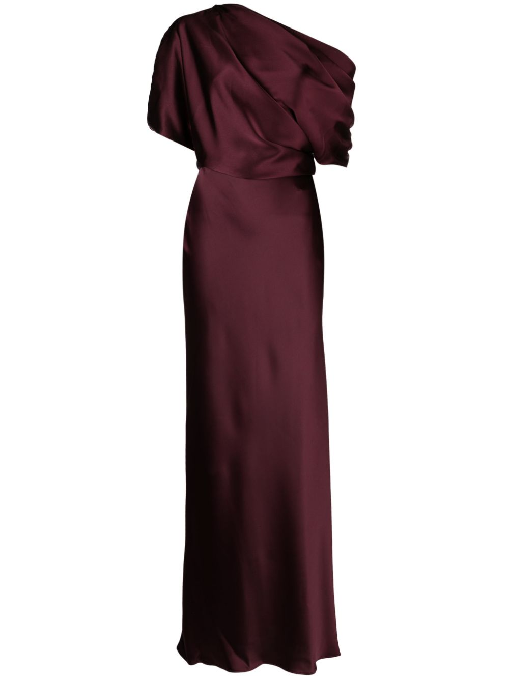 Amsale off-shoulder draped-detail gown - Purple von Amsale