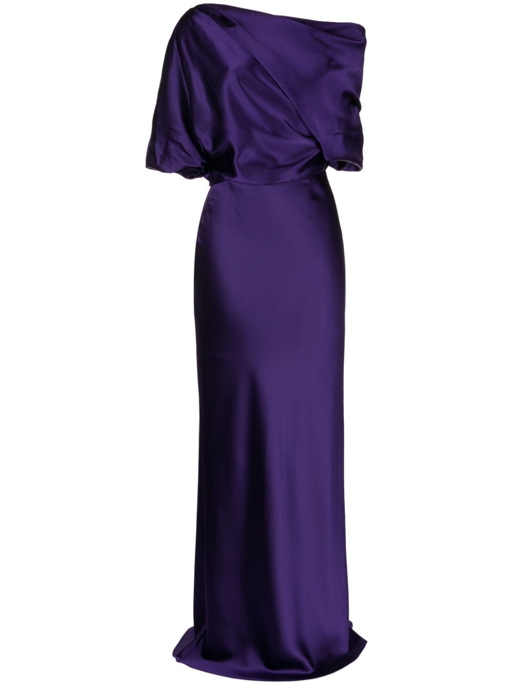 Amsale off-shoulder draped-detail gown - Purple von Amsale