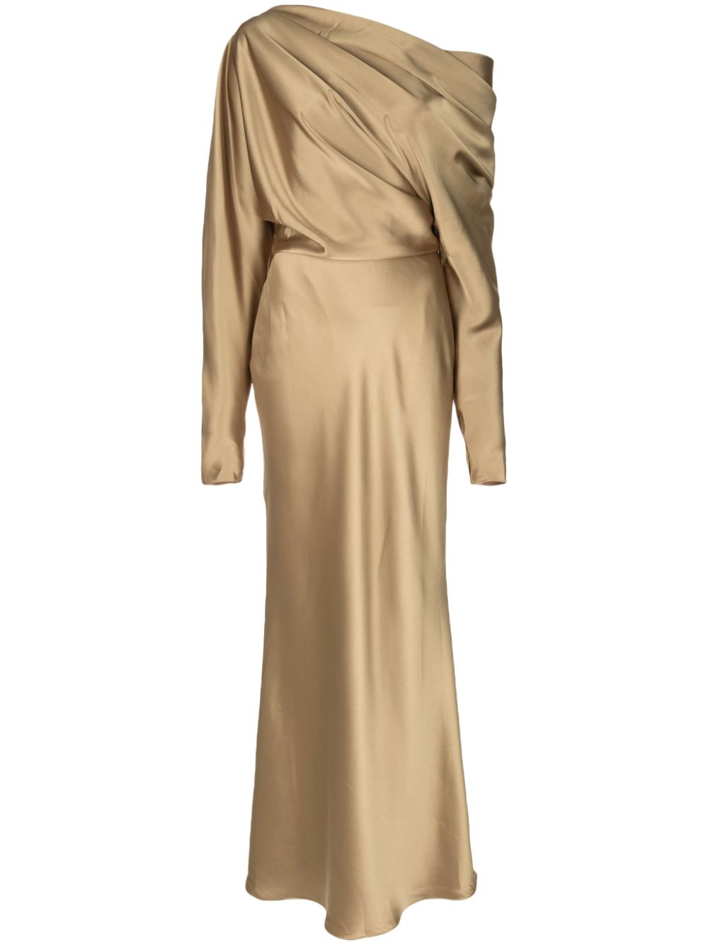 Amsale off-shoulder satin gown - Gold von Amsale