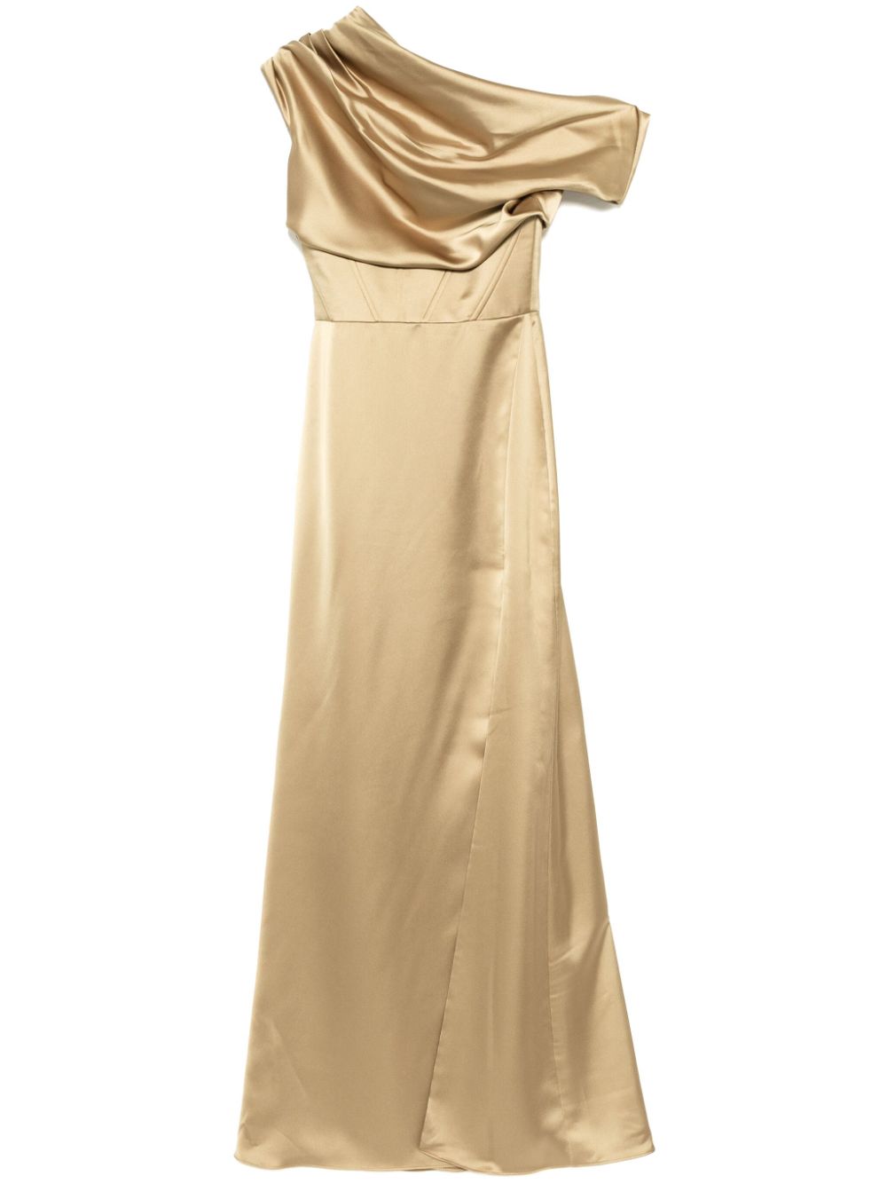 Amsale off-the-shoulder corset dress - Gold von Amsale