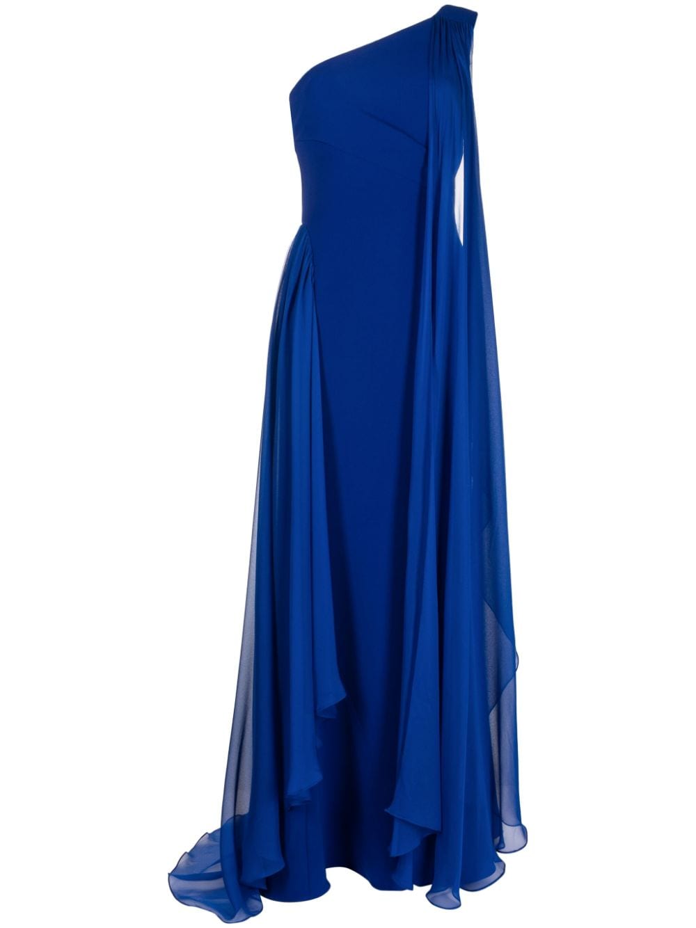 Amsale one-shoulder chiffon gown - Blue von Amsale