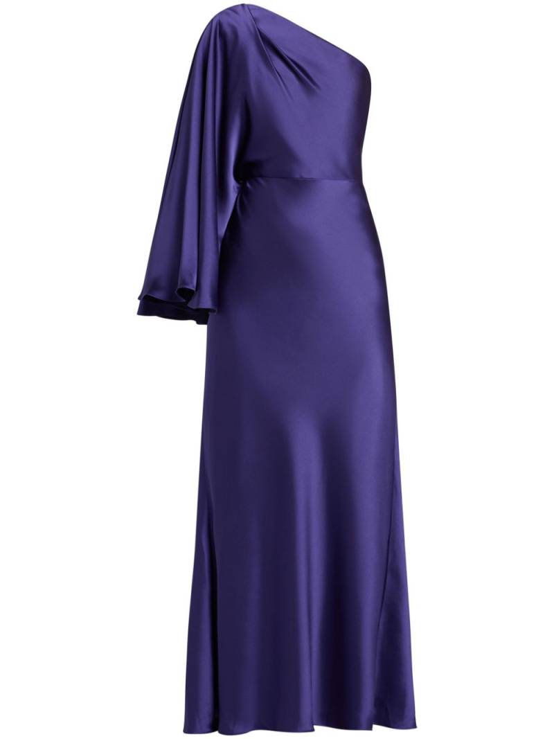 Amsale one-shoulder silk maxi dress - Purple von Amsale