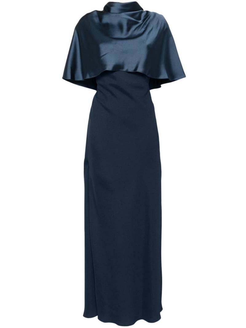 Amsale satin cape gown - Blue von Amsale