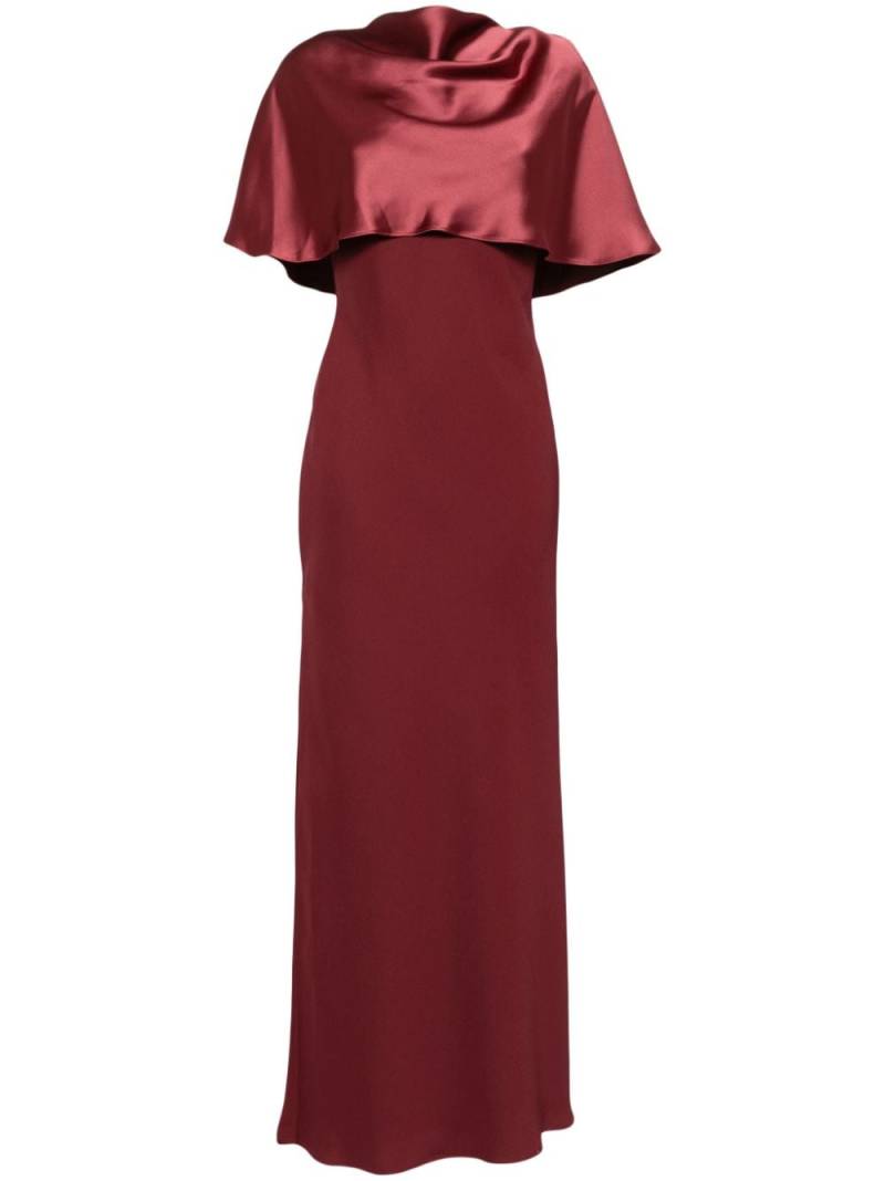 Amsale satin cape gown - Red von Amsale