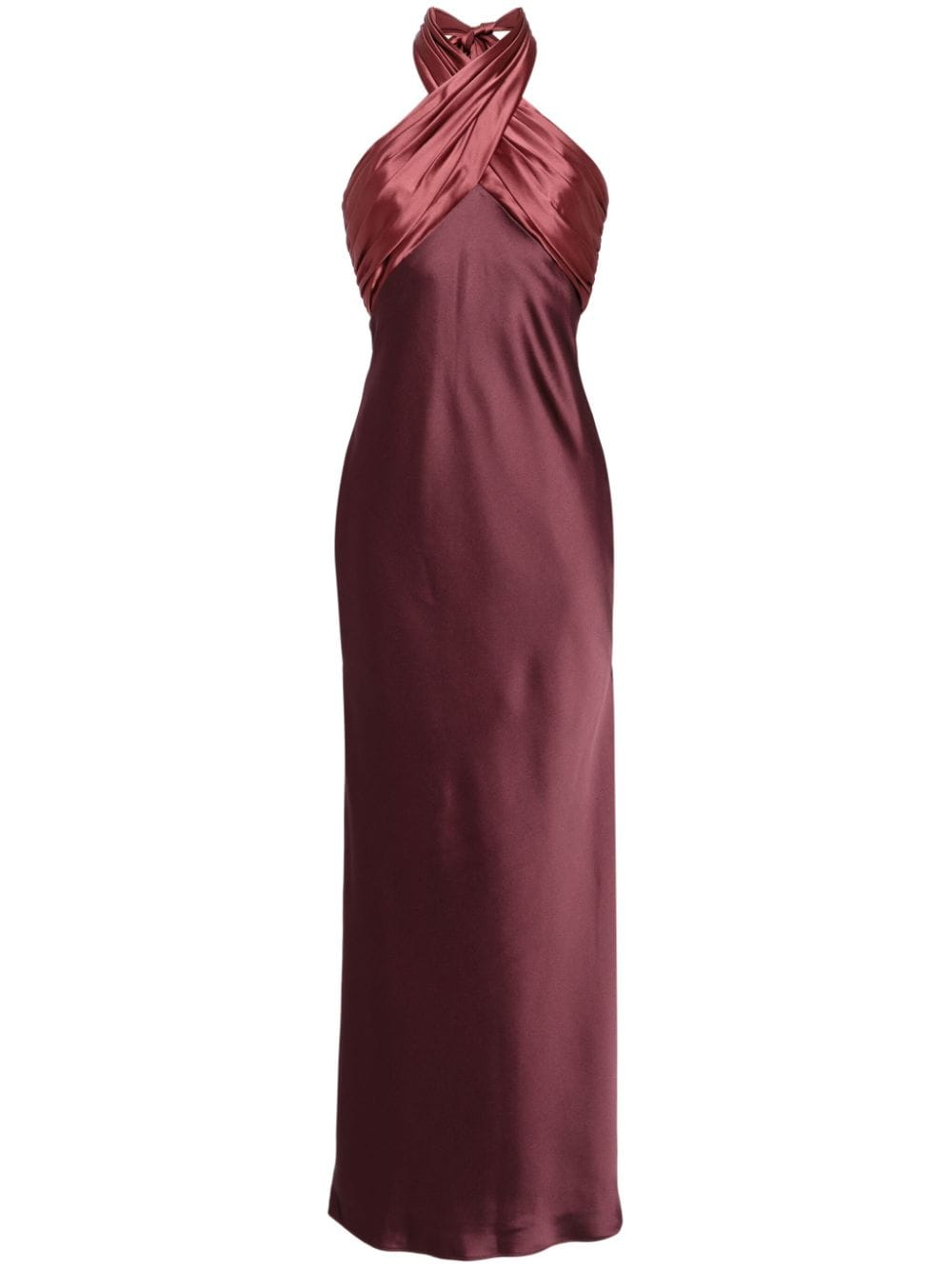 Amsale satin halter gown - Red von Amsale