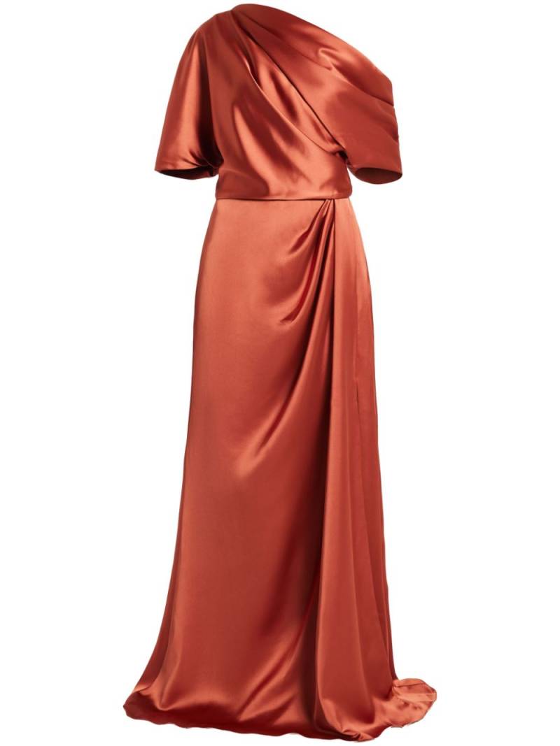 Amsale satin maxi dress - Orange von Amsale