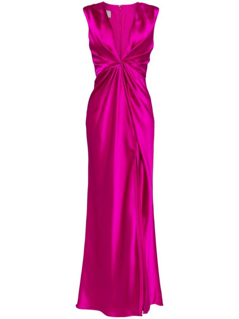 Amsale twisted satin dress - Purple von Amsale