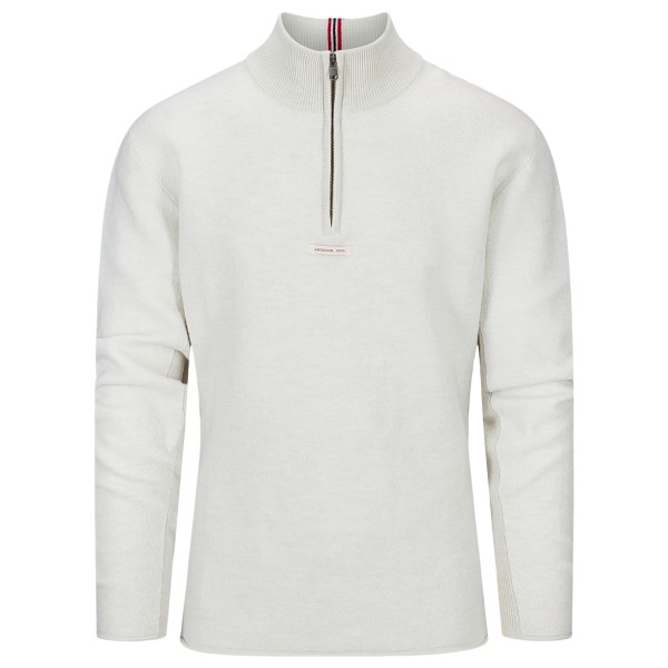 Amundsen Sports - Boiled Half Zip - Merinopullover Gr L weiß/grau von Amundsen Sports