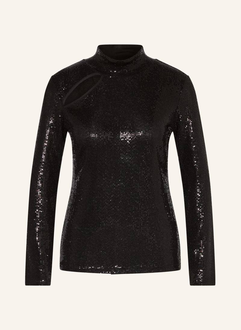 Ana Alcazar Blusenshirt Mit Pailletten Und Cut-Out schwarz von Ana Alcazar