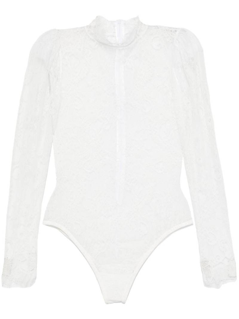 Ana Radu Chantilly lace bodysuit - White von Ana Radu