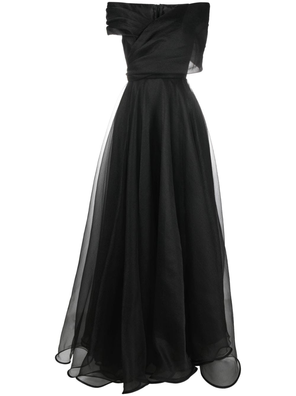 Ana Radu V-neck ruched maxi dress - Black von Ana Radu