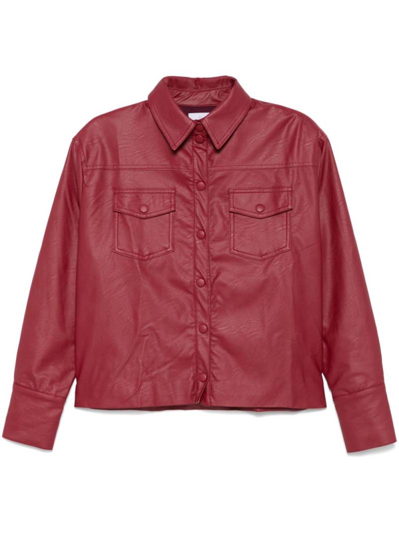 Ana Radu faux-leather shirt - Red von Ana Radu