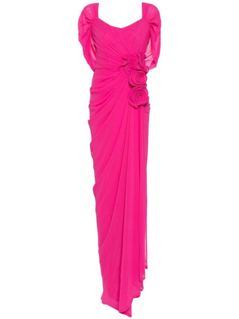 Ana Radu floral-appliqué maxi dress - Pink von Ana Radu