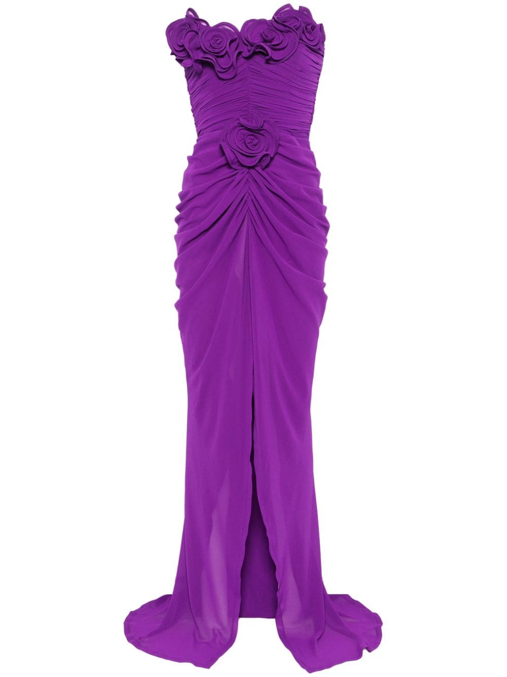 Ana Radu floral-appliqué maxi dress - Purple von Ana Radu