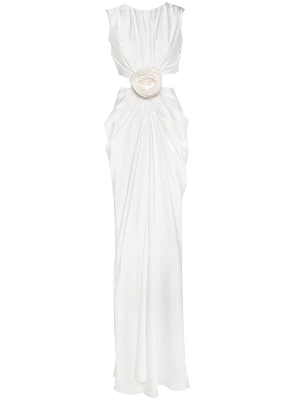 Ana Radu floral-appliqué maxi dress - White von Ana Radu