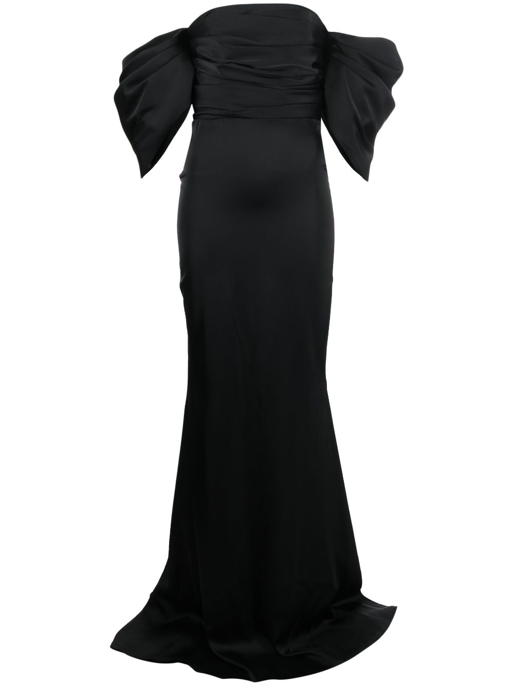 Ana Radu off-shoulder ruched maxi dress - Black von Ana Radu