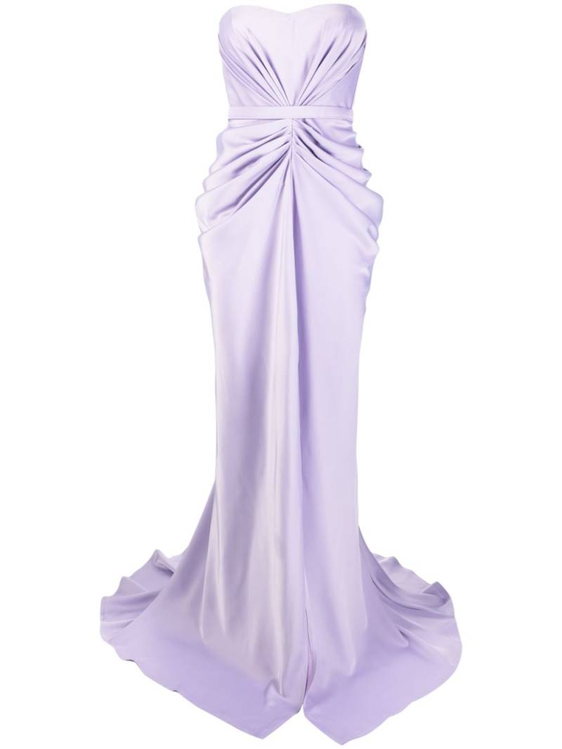 Ana Radu ruched strapless gown - Purple von Ana Radu