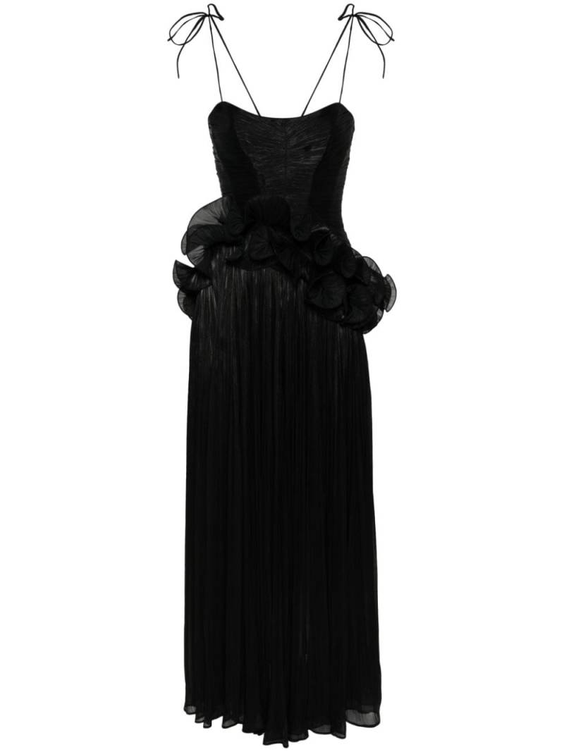 Ana Radu ruffled maxi dress - Black von Ana Radu