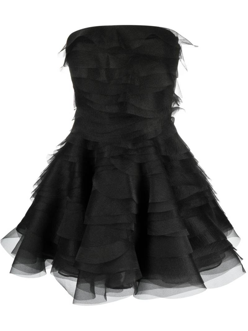 Ana Radu ruffled organza minidress - Black von Ana Radu