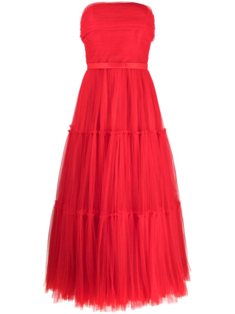 Ana Radu off-shoulder fluted maxi dress - Red von Ana Radu